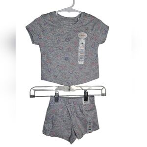 Garanimals rainbow gray set shorts and tee new with tag Size 18M